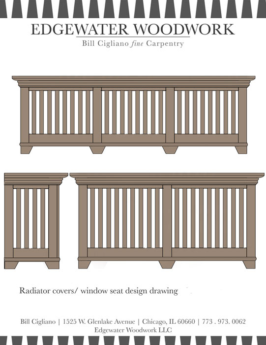 Craftsman Style Oak Radiator Cover/ Window Seats