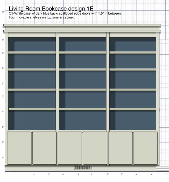 Living Room Contemporary Bookcase/Cabinets