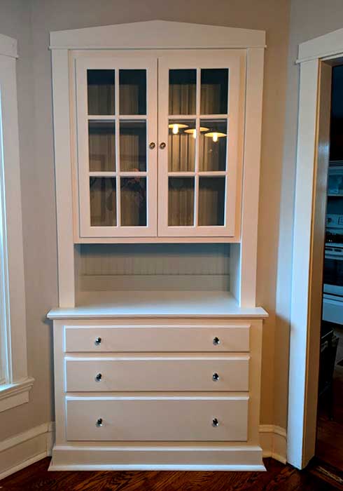 Shaker Built-In China Cabinet
