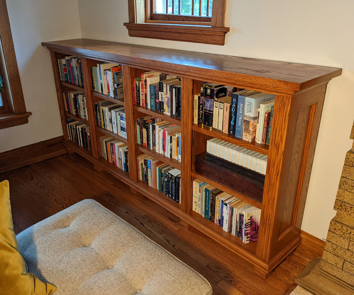 Craftsman Style Red Oak Bookcases